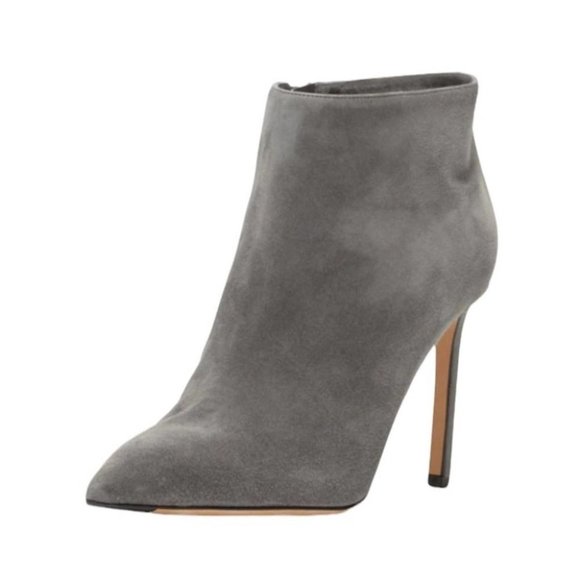 VINCE Chara Suede Ankle Booties in Graphite grey Pointed Toe Size: 8 - Picture 4 of 12